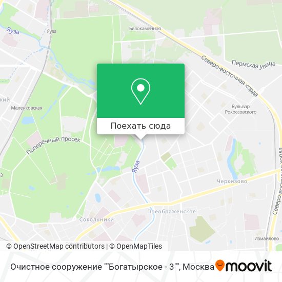 Карта Очистное сооружение ""Богатырское - 3""