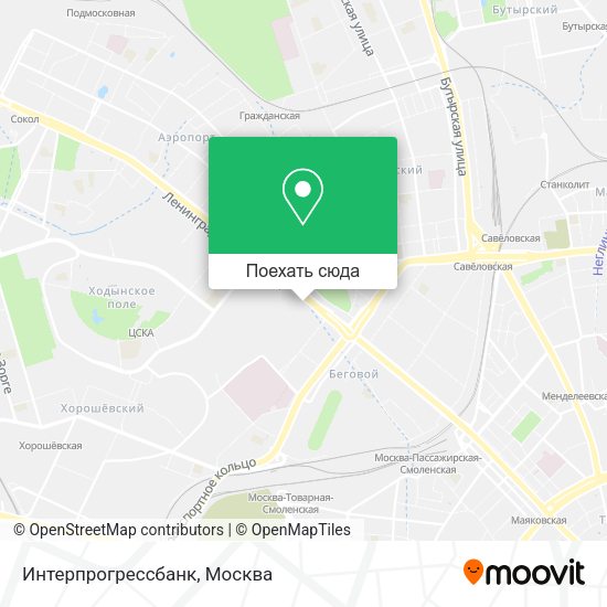 Карта Интерпрогрессбанк