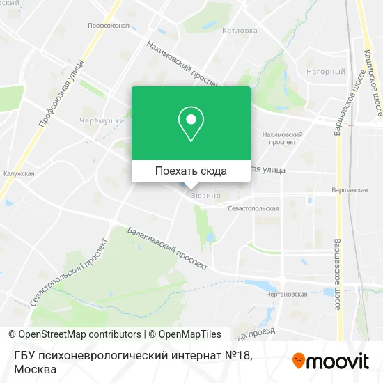 Карта ГБУ психоневрологический интернат №18
