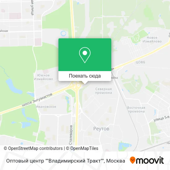 Карта Оптовый центр ""Владимирский Тракт""