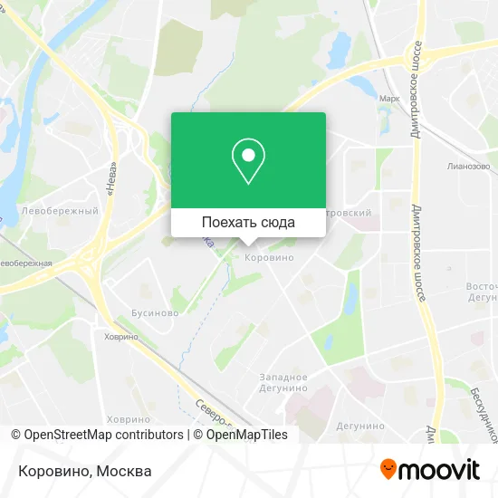 Карта Коровино