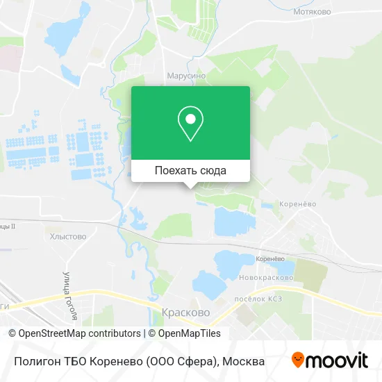 Карта Полигон ТБО Коренево (ООО Сфера)
