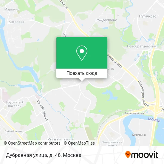 Карта Дубравная улица, д. 48