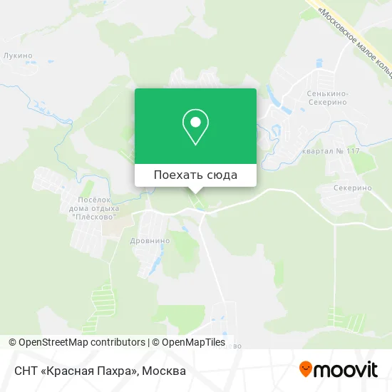 Карта СНТ «Красная Пахра»