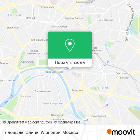 Карта площадь Галины Улановой