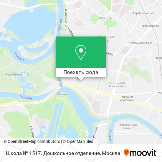 Карта Школа № 1517. Дошкольное отделение