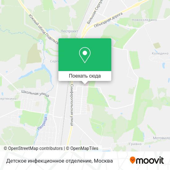 Карта Детское инфекционное отделение
