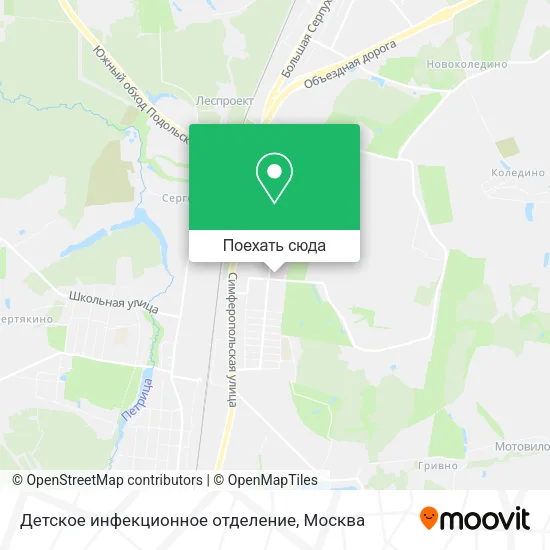 Карта Детское инфекционное отделение