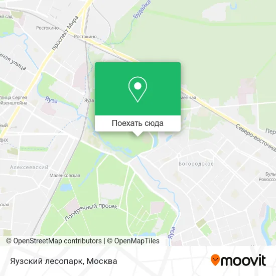 Карта Яузский лесопарк