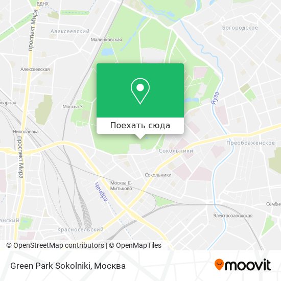 Карта Green Park Sokolniki