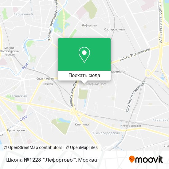Карта Школа №1228 ""Лефортово""