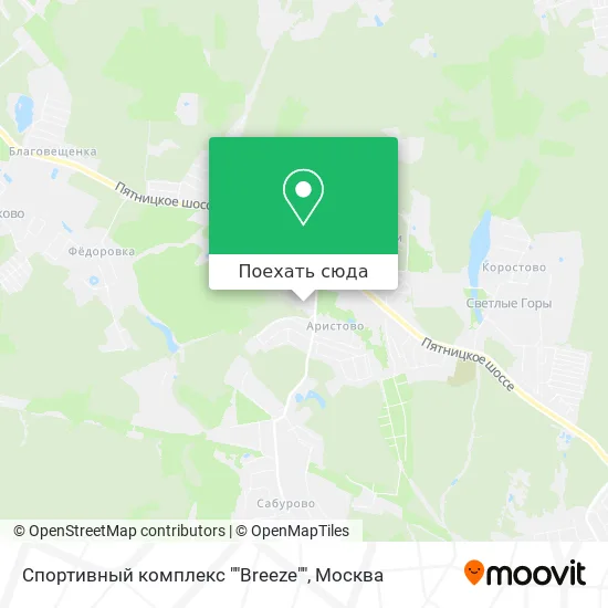 Карта Спортивный комплекс ""Breeze""