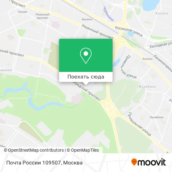 Карта Почта России 109507