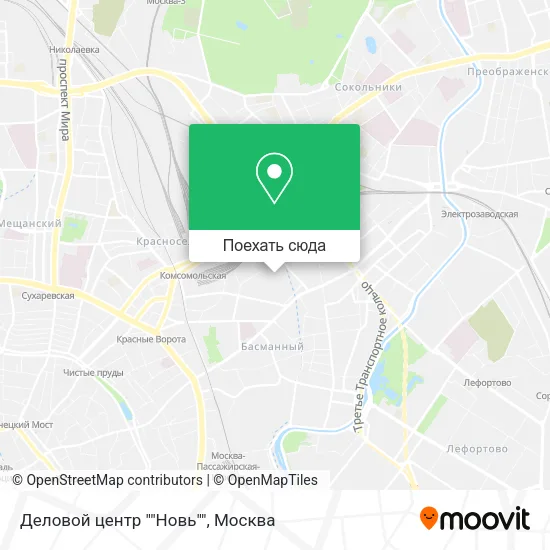 Карта Деловой центр ""Новь""