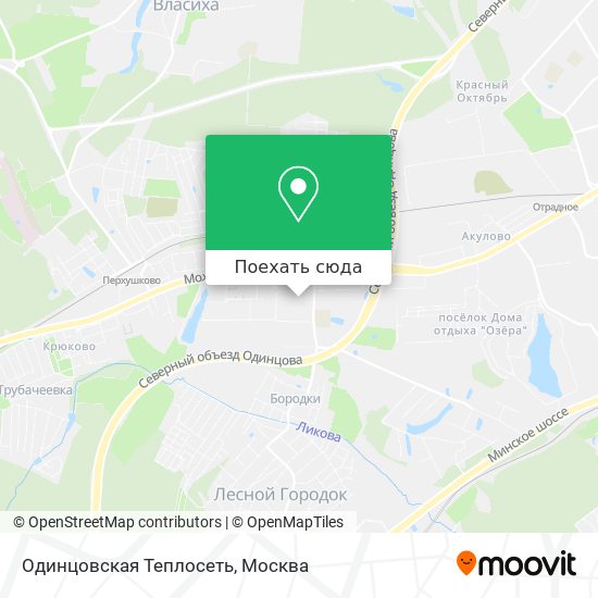 Карта Одинцовская Теплосеть