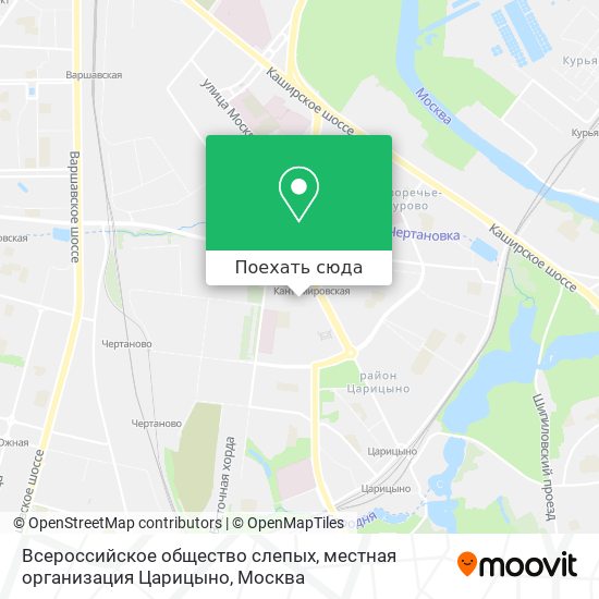 Карта Всероссийское общество слепых, местная организация Царицыно