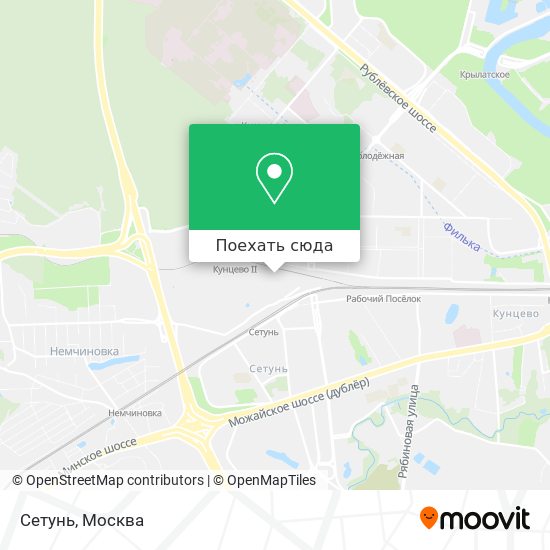 Карта Сетунь
