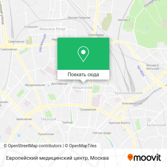 Карта Европейский медицинский центр