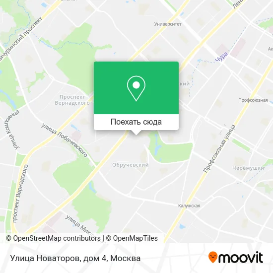 Карта Улица Новаторов, дом 4