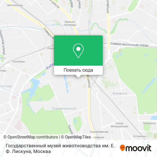 Карта Государственный музей животноводства им. Е. Ф. Лискуна