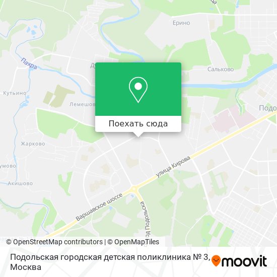 Карта Подольская городская детская поликлиника № 3