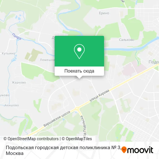 Карта Подольская городская детская поликлиника № 3