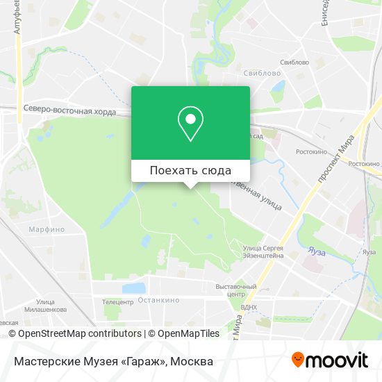 Карта Мастерские Музея «Гараж»