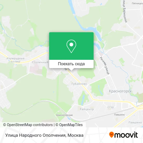 Карта Улица Народного Ополчения