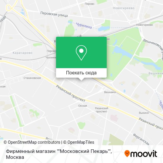 Карта Фирменный магазин ""Московский Пекарь""