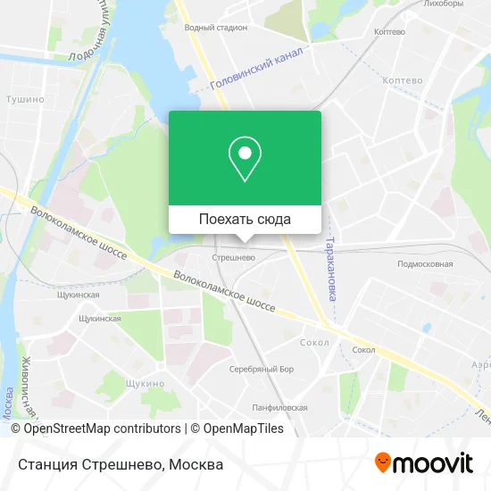 Карта Станция Стрешнево