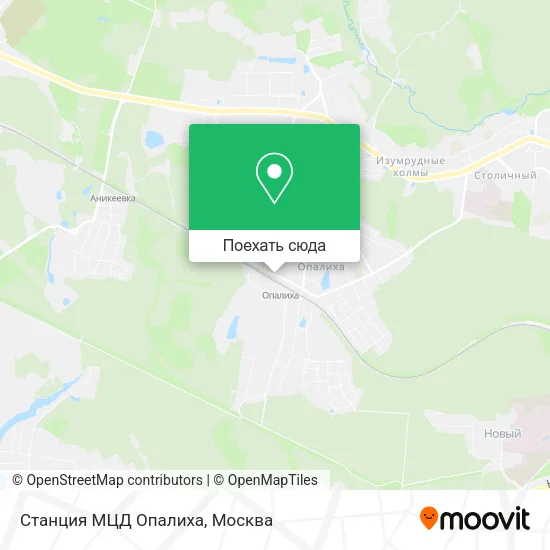 Карта Станция МЦД Опалиха