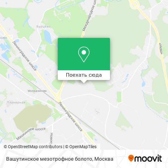Карта Вашутинское мезотрофное болото