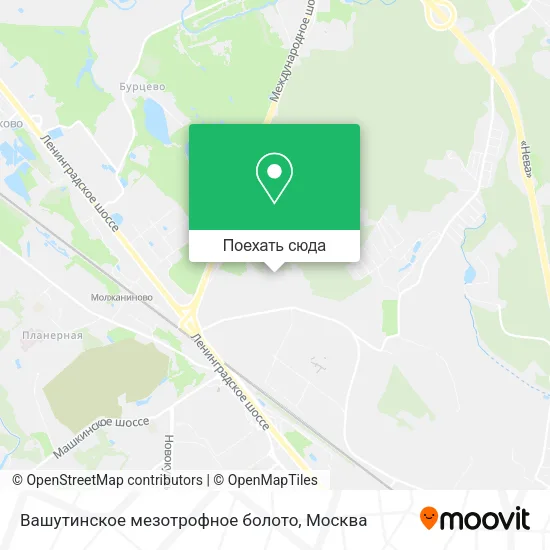 Карта Вашутинское мезотрофное болото