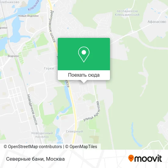 Карта Северные бани