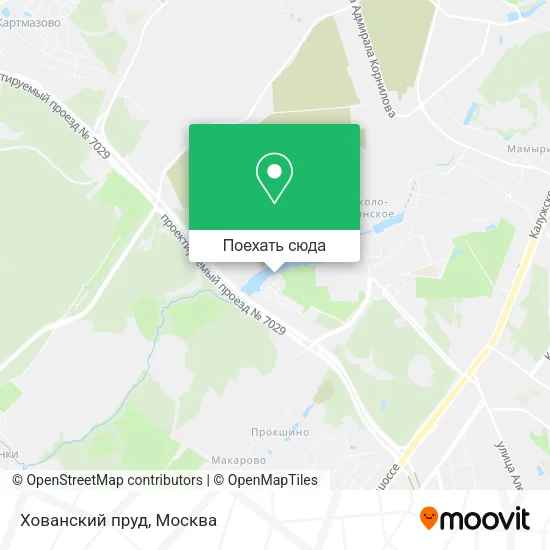 Карта Хованский пруд