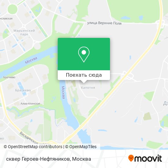 Карта сквер Героев-Нефтяников