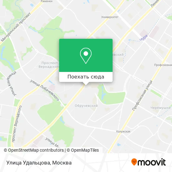 Карта Улица Удальцова