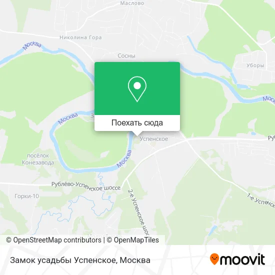 Карта Замок усадьбы Успенское