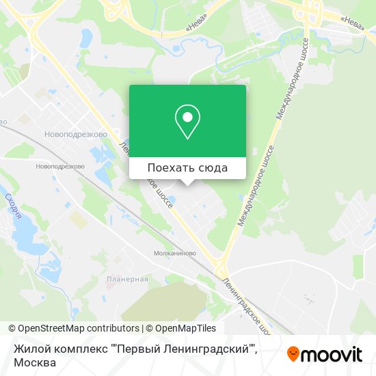 Карта Жилой комплекс ""Первый Ленинградский""