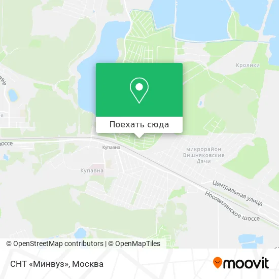 Карта СНТ «Минвуз»