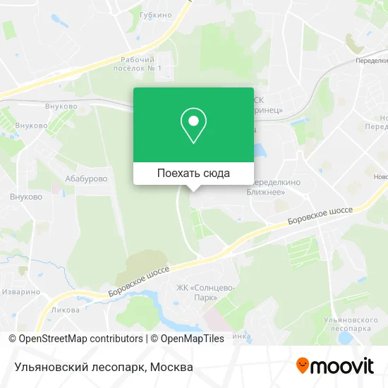 Карта Ульяновский лесопарк