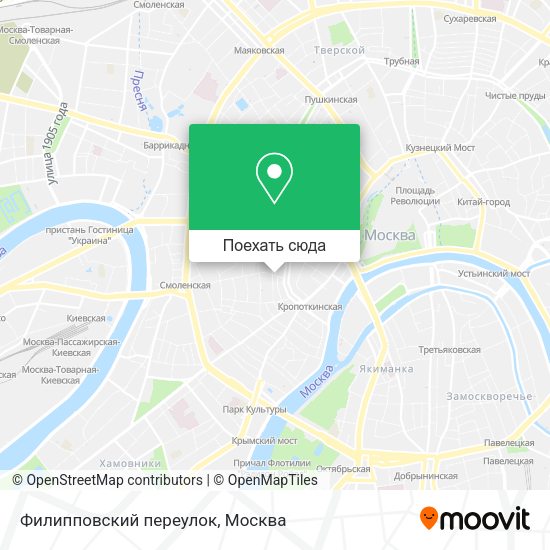 Карта Филипповский переулок