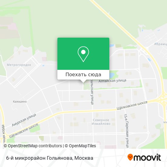 Карта 6-й микрорайон Гольянова