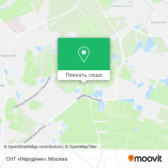 Карта СНТ «Нерудник»