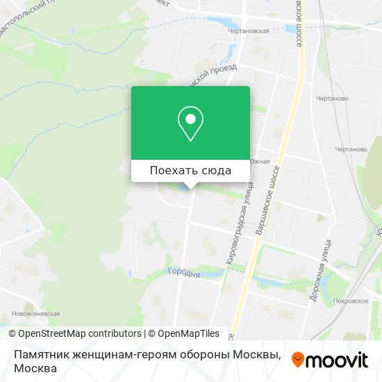Карта Памятник женщинам-героям обороны Москвы