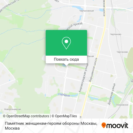 Карта Памятник женщинам-героям обороны Москвы