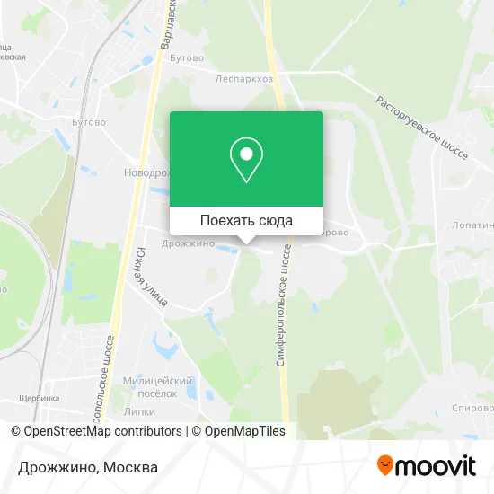 Карта Дрожжино