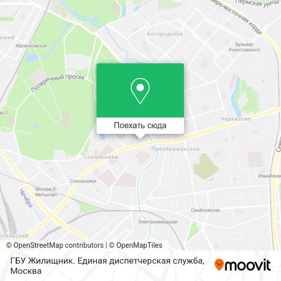 Карта ГБУ Жилищник. Единая диспетчерская служба