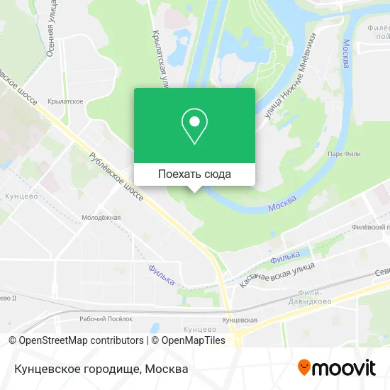 Карта Кунцевское городище