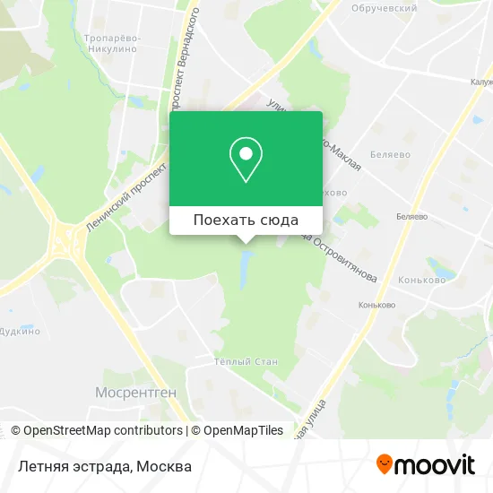 Карта Летняя эстрада